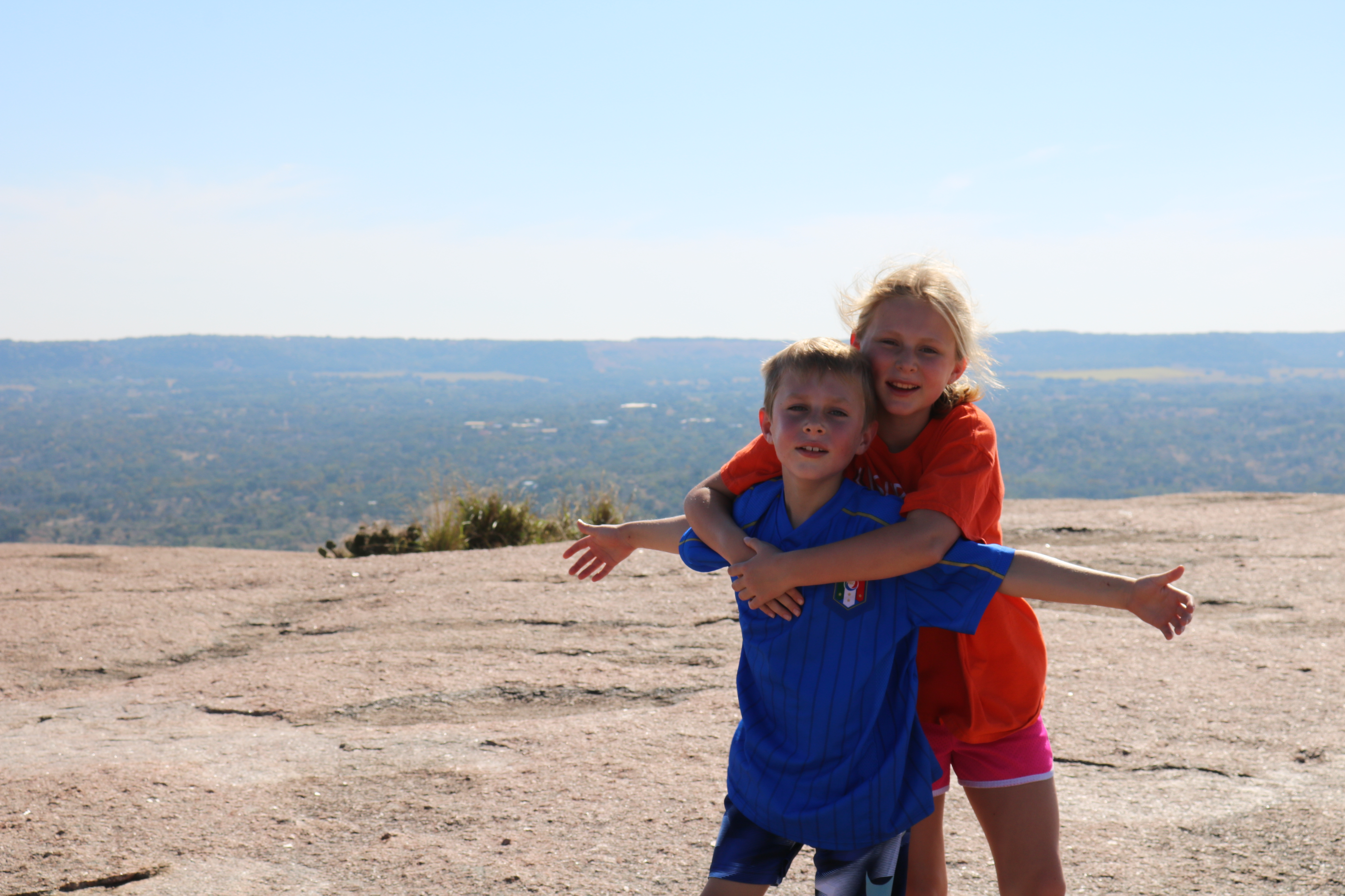 View from the top of Enchanted Rock.